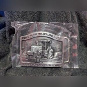 John Deere Waterloo Works 7000 TEN Series Tractors Pewter Belt Buckle 1996